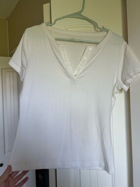 Abercrombie white button-up shirt! Size medium!